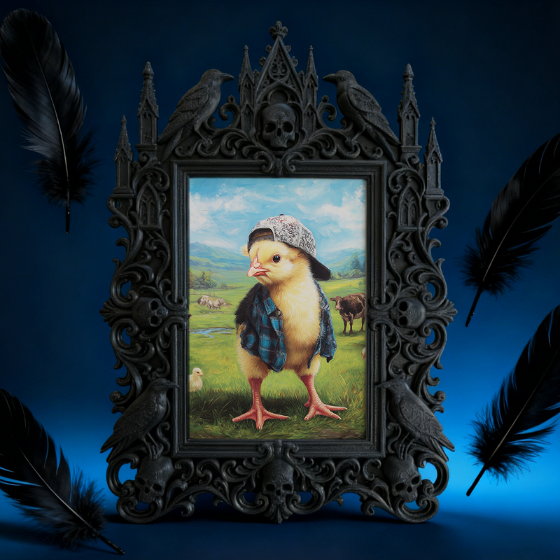 Insta-viral Gothic Dark Frame | Gothic Pet Memorial Shelf Decor, Sturdy