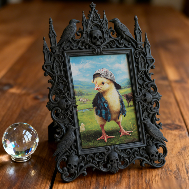 Insta-viral Gothic Dark Frame | Gothic Pet Memorial Shelf Decor, Sturdy