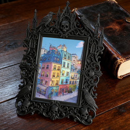 Shop-best-seller Gothic Dark Frame | Dark Art Tattoo Flash Decor, Display-grade