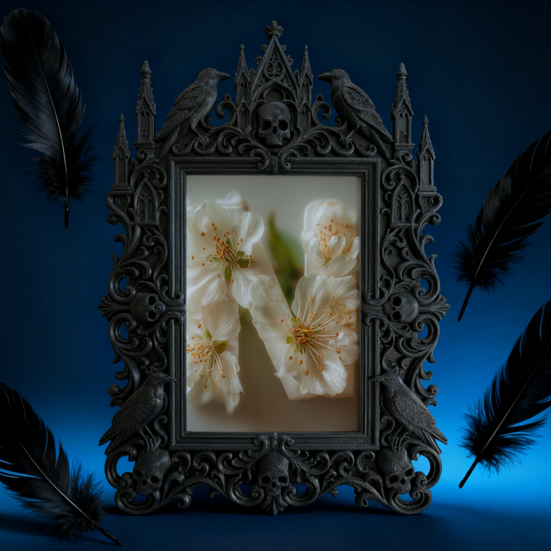 Bestselling-essential Gothic Dark Frame | Gothic Coffee Shop Booth Decor, Elegant