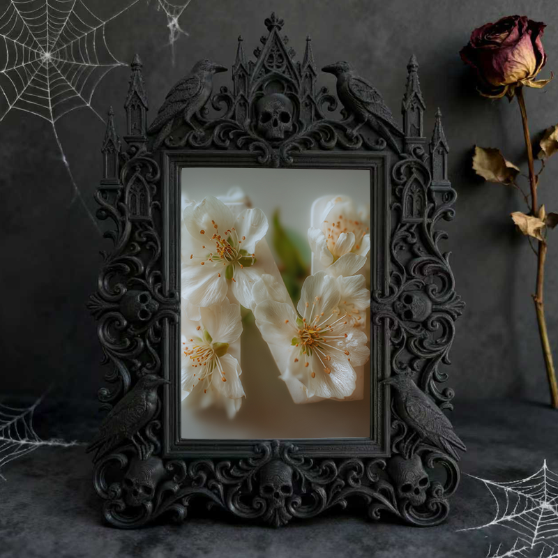 Bestselling-essential Gothic Dark Frame | Gothic Coffee Shop Booth Decor, Elegant