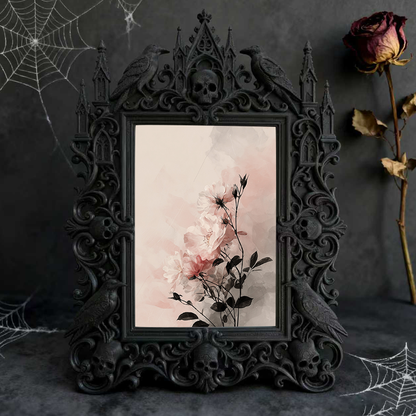 Gothic Dark Frame | Bar Counter Corner Decor, Photo Ornament, Wall/Tabletop, Waterproof Plastic