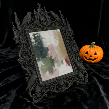 Gothic Dark Frame | Vampire-themed Bar Decor, Photo Display, Waterproof Plastic Material