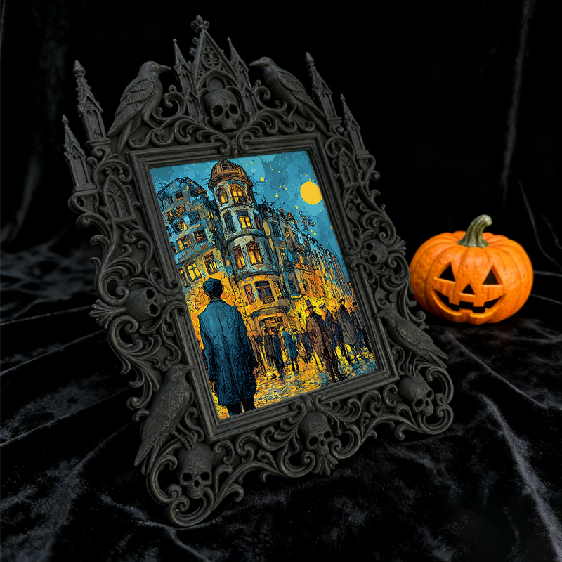 Gothic Dark Frame | Retro Bar Photo Frame, Waterproof Plastic, Desktop & Wall Decor