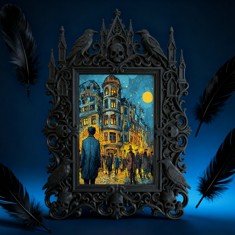 Gothic Dark Frame | Retro Bar Photo Frame, Waterproof Plastic, Desktop & Wall Decor