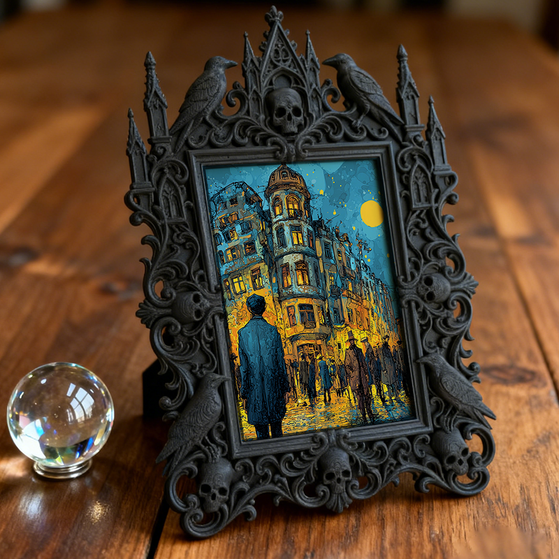 Gothic Dark Frame | Retro Bar Photo Frame, Waterproof Plastic, Desktop & Wall Decor