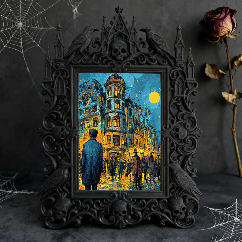 Gothic Dark Frame | Retro Bar Photo Frame, Waterproof Plastic, Desktop & Wall Decor