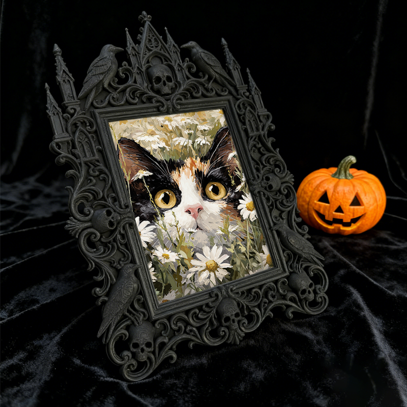 Gothic Dark Frame | Gothic Pub Counter Decor, Wall/Tabletop, Waterproof Plastic
