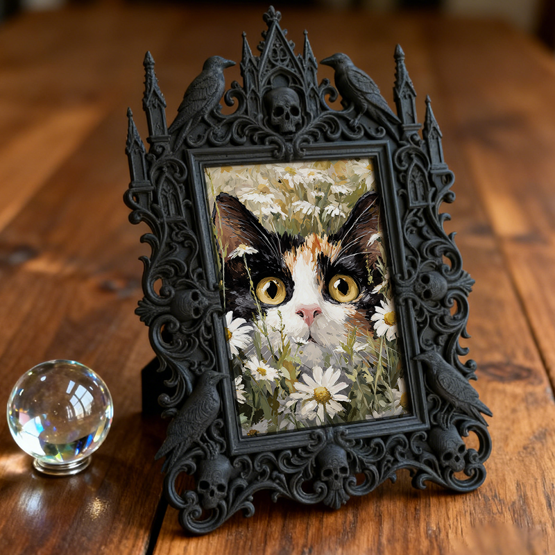 Gothic Dark Frame | Gothic Pub Counter Decor, Wall/Tabletop, Waterproof Plastic