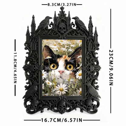 Gothic Dark Frame | Gothic Pub Counter Decor, Wall/Tabletop, Waterproof Plastic