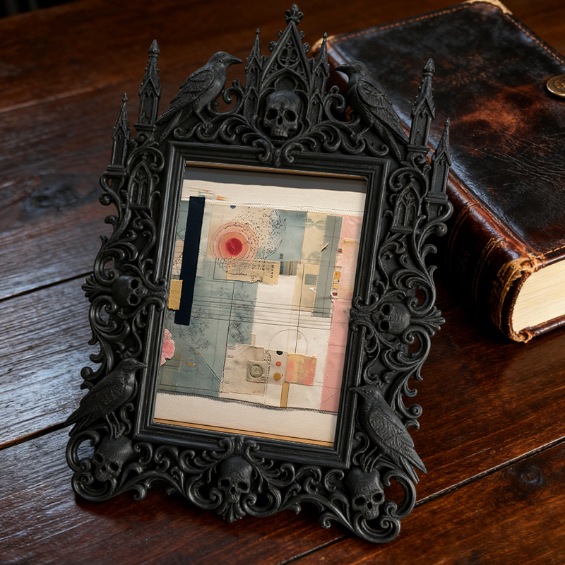 Gothic Dark Frame | Bar Wall Corner Photo Prop, Waterproof Plastic Decor Frame