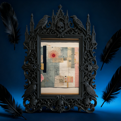 Gothic Dark Frame | Bar Wall Corner Photo Prop, Waterproof Plastic Decor Frame