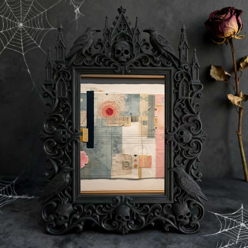 Gothic Dark Frame | Bar Wall Corner Photo Prop, Waterproof Plastic Decor Frame