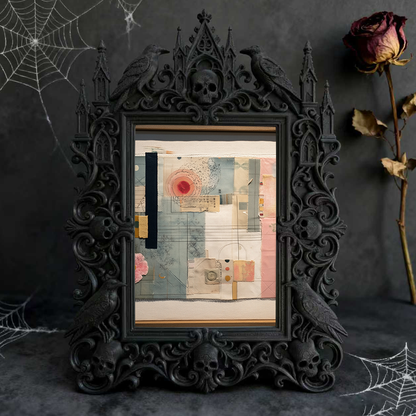 Gothic Dark Frame | Bar Wall Corner Photo Prop, Waterproof Plastic Decor Frame