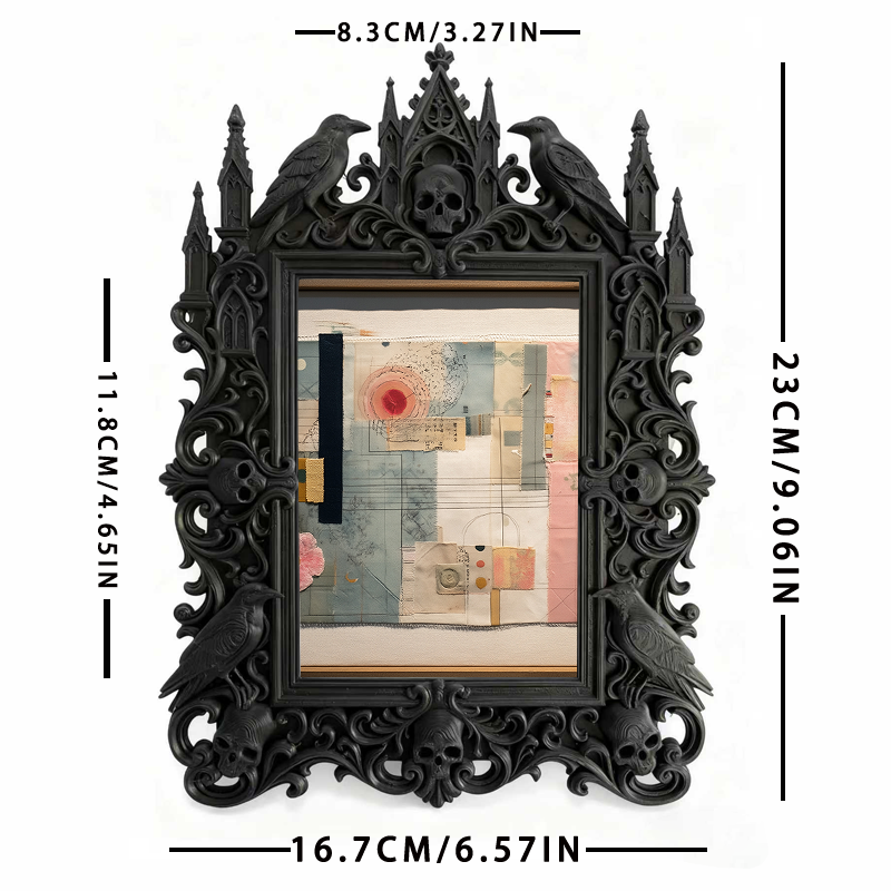 Gothic Dark Frame | Bar Wall Corner Photo Prop, Waterproof Plastic Decor Frame