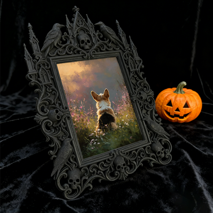 Gothic Dark Frame | Vampire Bar Counter Decor, Photo Display, Waterproof Plastic Frame