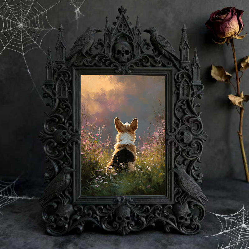 Gothic Dark Frame | Vampire Bar Counter Decor, Photo Display, Waterproof Plastic Frame