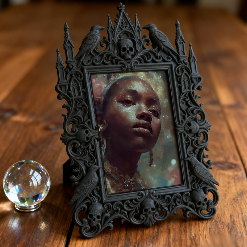 Gothic Dark Frame | Gothic Bar Corner Prop, Wall-mountable/Desktop, Waterproof Plastic