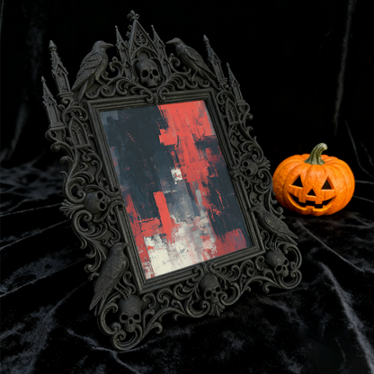 Gothic Dark Frame | Bar Photo Display Frame, Waterproof Plastic, Dual-use Decor