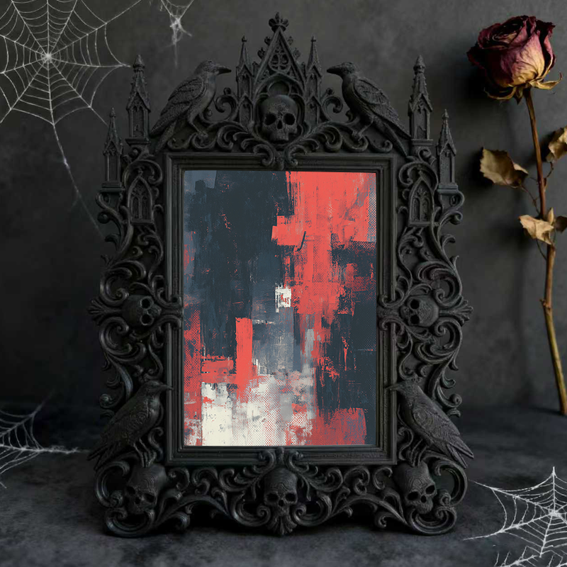 Gothic Dark Frame | Bar Photo Display Frame, Waterproof Plastic, Dual-use Decor