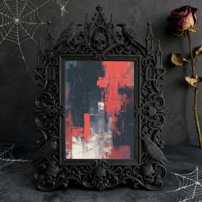 Gothic Dark Frame | Bar Photo Display Frame, Waterproof Plastic, Dual-use Decor