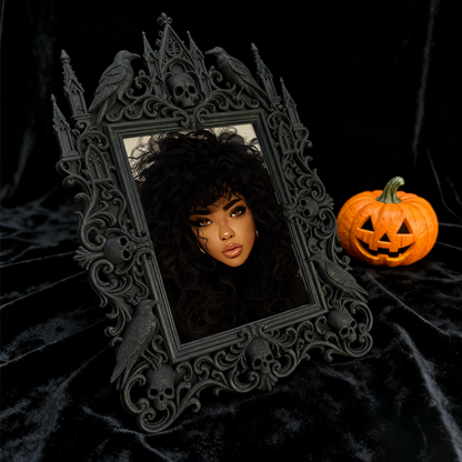 Gothic Dark Frame | Cocktail Bar Corner Decor, Photo Ornament, Waterproof Plastic