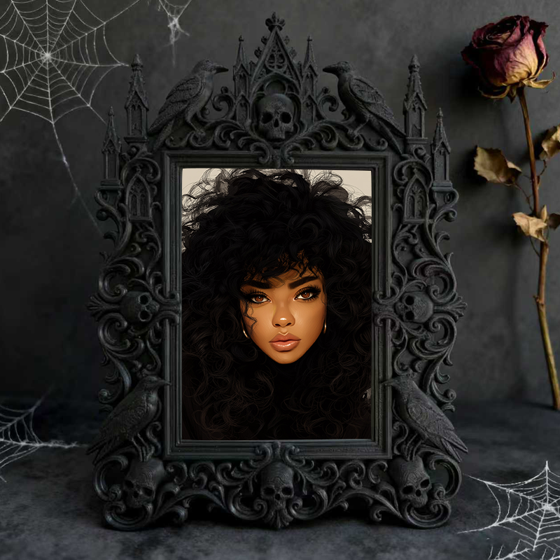 Gothic Dark Frame | Cocktail Bar Corner Decor, Photo Ornament, Waterproof Plastic