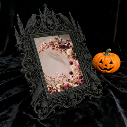 Gothic Dark Frame | Punk Gothic Bar Prop, Wall/Desktop Photo Frame, Waterproof Plastic