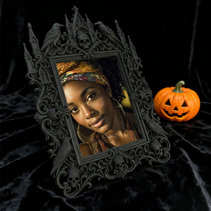 Gothic Dark Frame | Bar Counter Photo Holder, Dual-use Wall/Tabletop, Waterproof Plastic