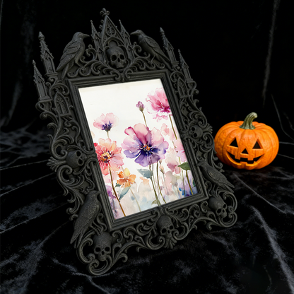 Gothic Dark Frame | Bar Wall & Desktop Photo Prop, Waterproof Plastic Frame
