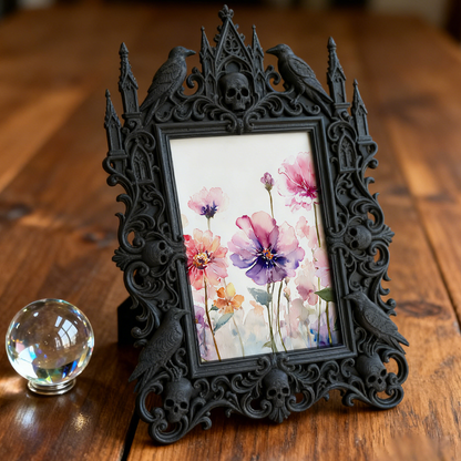 Gothic Dark Frame | Bar Wall & Desktop Photo Prop, Waterproof Plastic Frame