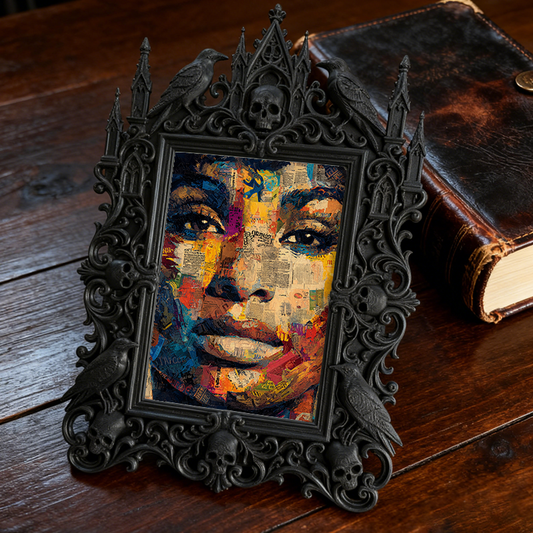 Gothic Dark Frame | Speakeasy Corner Photo Frame, Dual-use Wall/Desktop, Waterproof Plastic