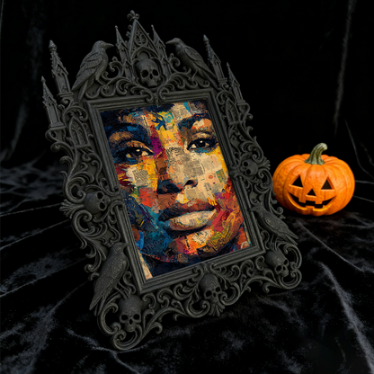 Gothic Dark Frame | Speakeasy Corner Photo Frame, Dual-use Wall/Desktop, Waterproof Plastic