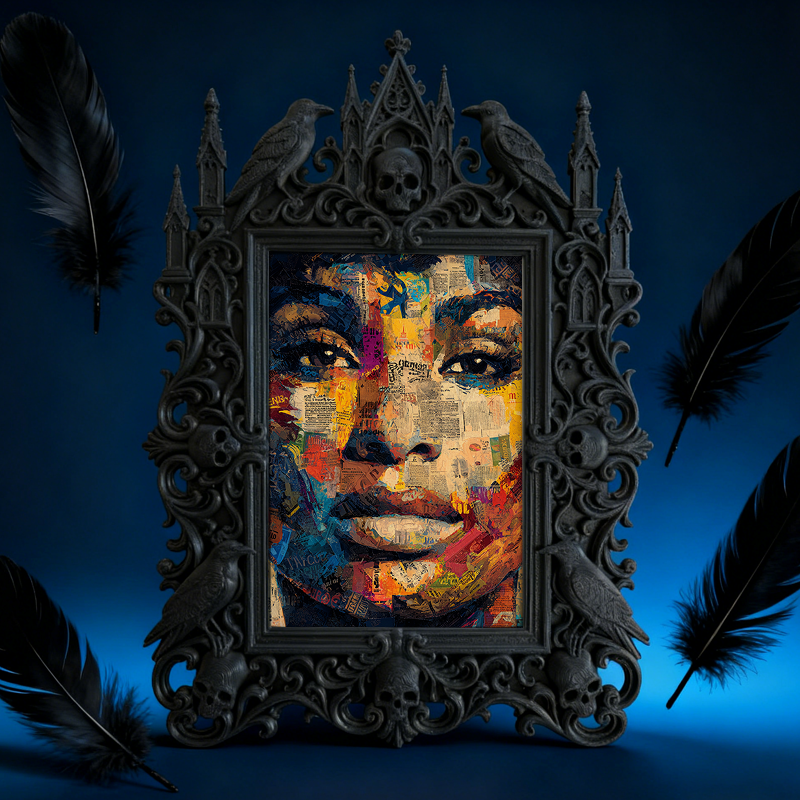 Gothic Dark Frame | Speakeasy Corner Photo Frame, Dual-use Wall/Desktop, Waterproof Plastic