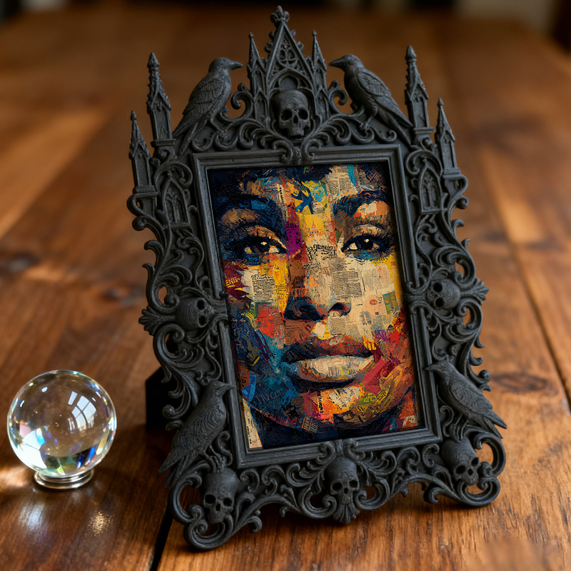 Gothic Dark Frame | Speakeasy Corner Photo Frame, Dual-use Wall/Desktop, Waterproof Plastic