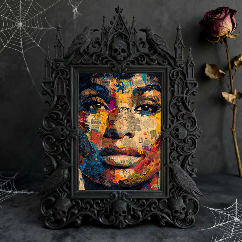 Gothic Dark Frame | Speakeasy Corner Photo Frame, Dual-use Wall/Desktop, Waterproof Plastic