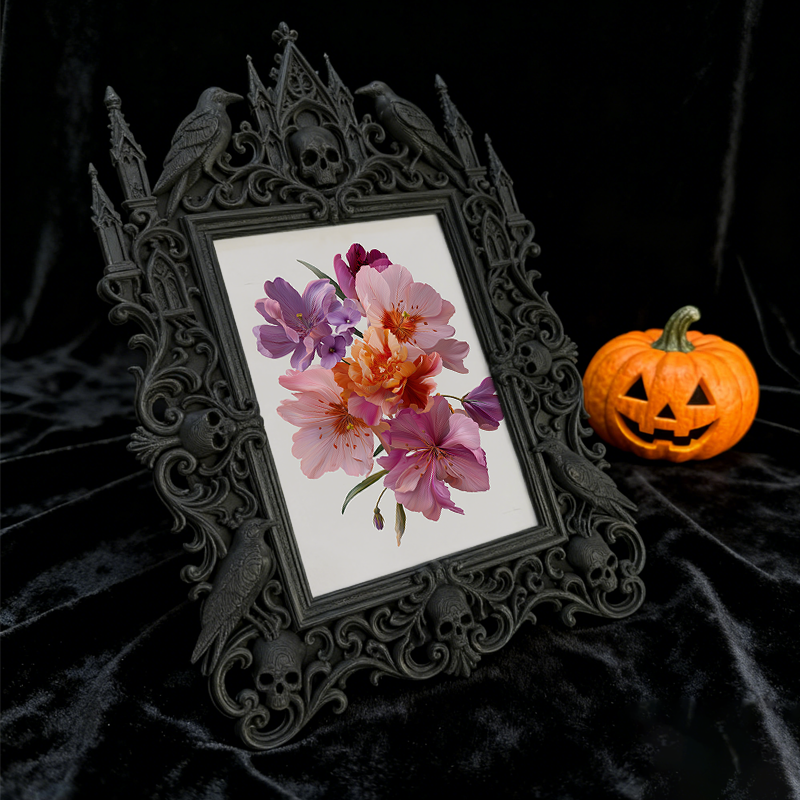 Gothic Dark Frame | Bar Lounge Photo Decor, Waterproof Plastic, Dual-use Frame