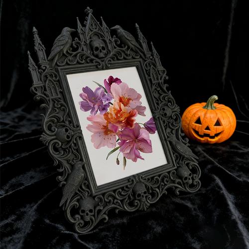 Gothic Dark Frame | Bar Lounge Photo Decor, Waterproof Plastic, Dual-use Frame