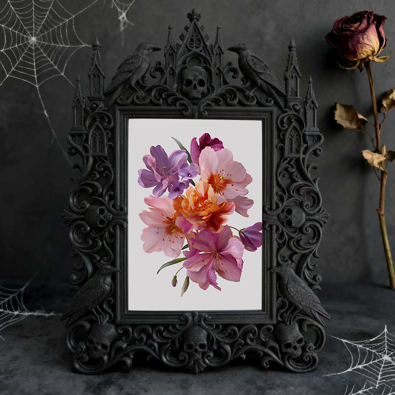 Gothic Dark Frame | Bar Lounge Photo Decor, Waterproof Plastic, Dual-use Frame