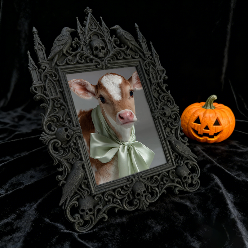 Gothic Dark Frame | Gothic Pub Corner Decor, Photo Ornament, Waterproof Plastic