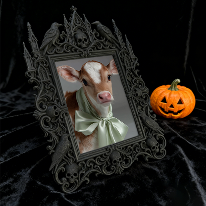 Gothic Dark Frame | Gothic Pub Corner Decor, Photo Ornament, Waterproof Plastic