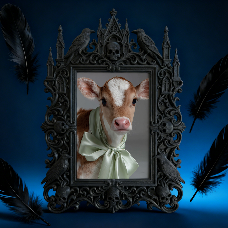 Gothic Dark Frame | Gothic Pub Corner Decor, Photo Ornament, Waterproof Plastic