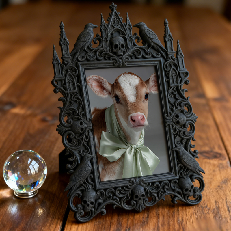 Gothic Dark Frame | Gothic Pub Corner Decor, Photo Ornament, Waterproof Plastic