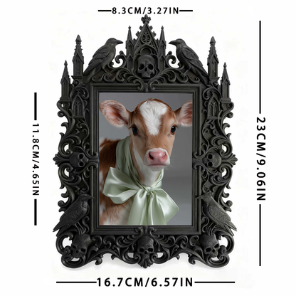 Gothic Dark Frame | Gothic Pub Corner Decor, Photo Ornament, Waterproof Plastic