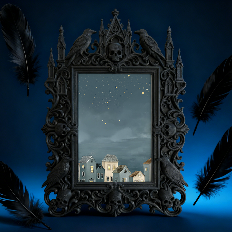 Gothic Dark Frame | Bar Counter Dual-use Frame, Photo Holder, Waterproof Plastic