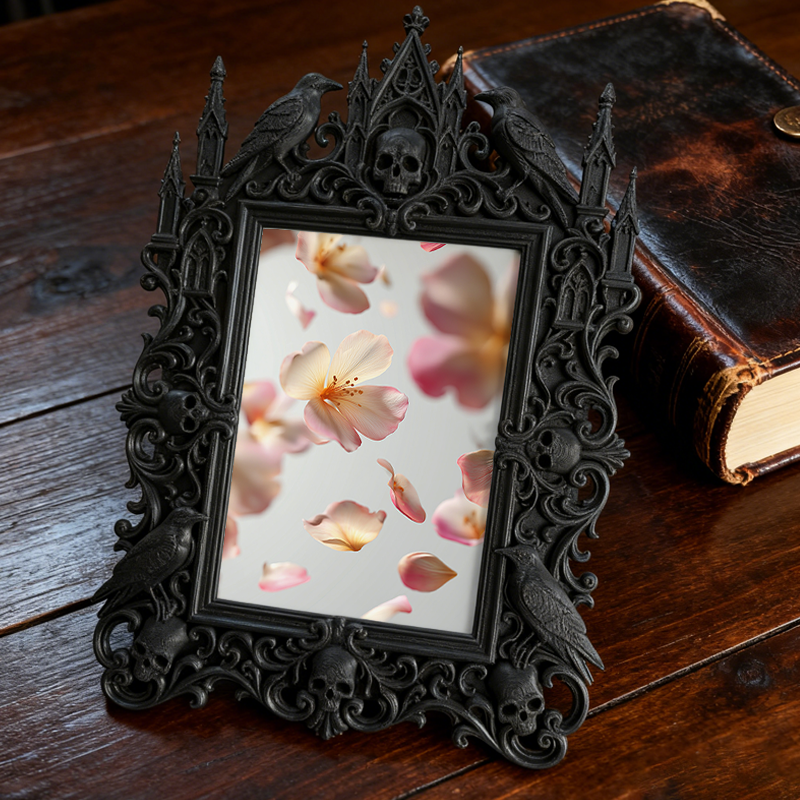 Gothic Dark Frame | Dark-style Bar Photo Prop, Wall/Desktop, Waterproof Plastic Frame