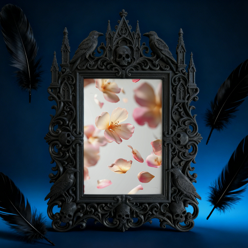 Gothic Dark Frame | Dark-style Bar Photo Prop, Wall/Desktop, Waterproof Plastic Frame