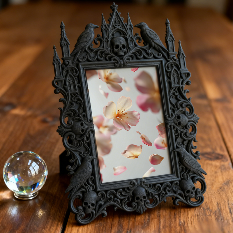 Gothic Dark Frame | Dark-style Bar Photo Prop, Wall/Desktop, Waterproof Plastic Frame