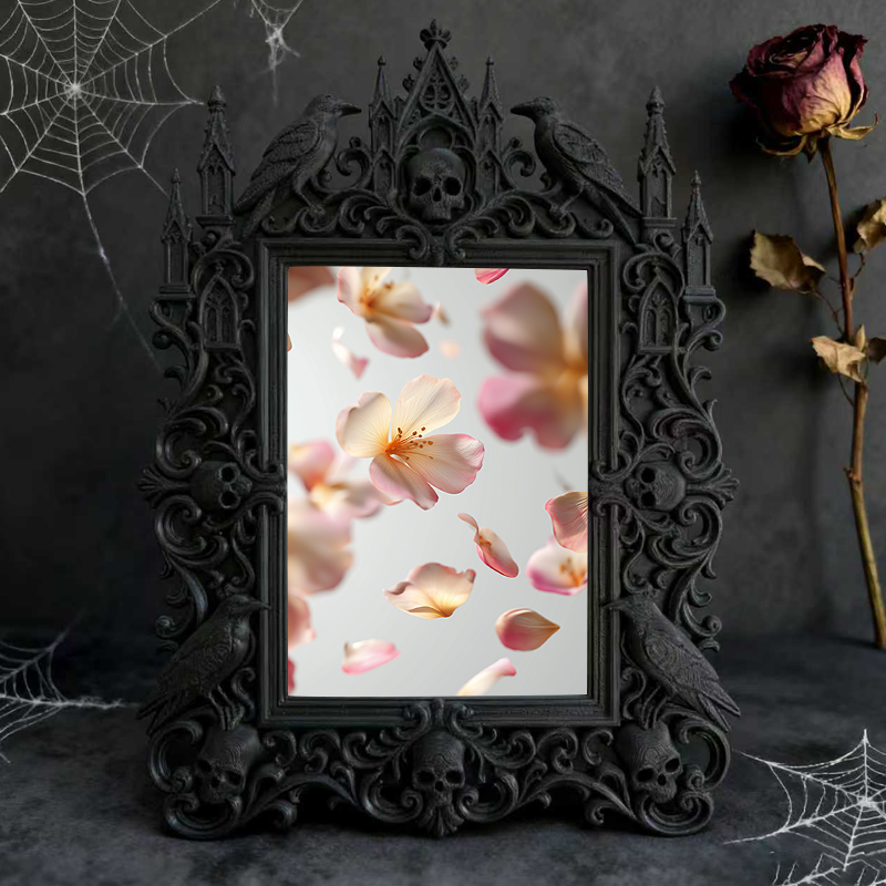 Gothic Dark Frame | Dark-style Bar Photo Prop, Wall/Desktop, Waterproof Plastic Frame