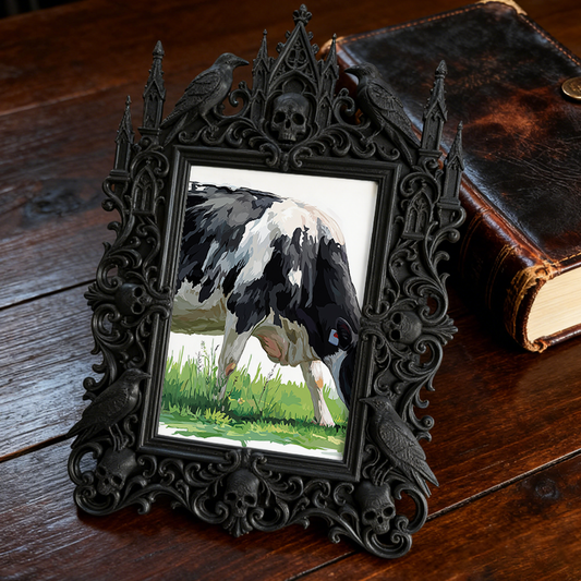 Gothic Dark Frame | Bar Corner Photo Display, Waterproof Plastic, Dual-use Decor